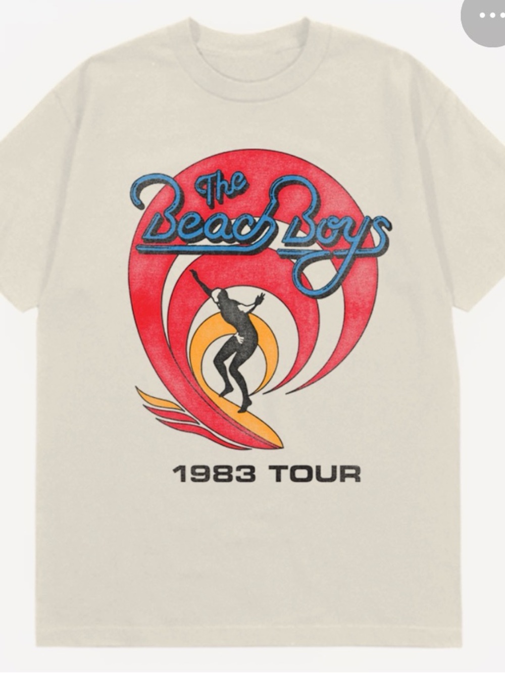 Nordstrom White Beach Boys Graphic Tee with Red and Blue Design